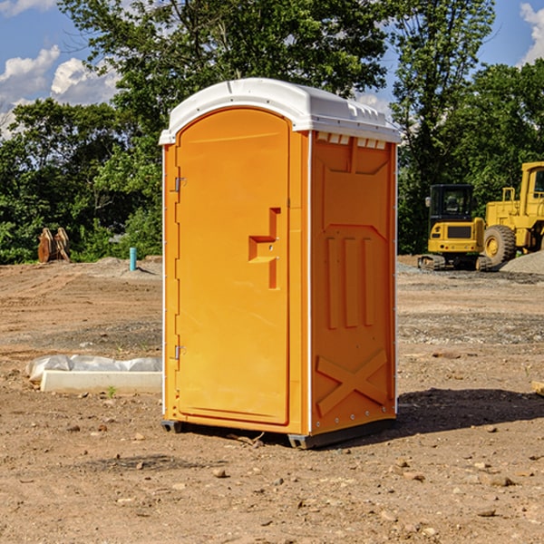 how often are the porta potties cleaned and serviced during a rental period in Clark SD